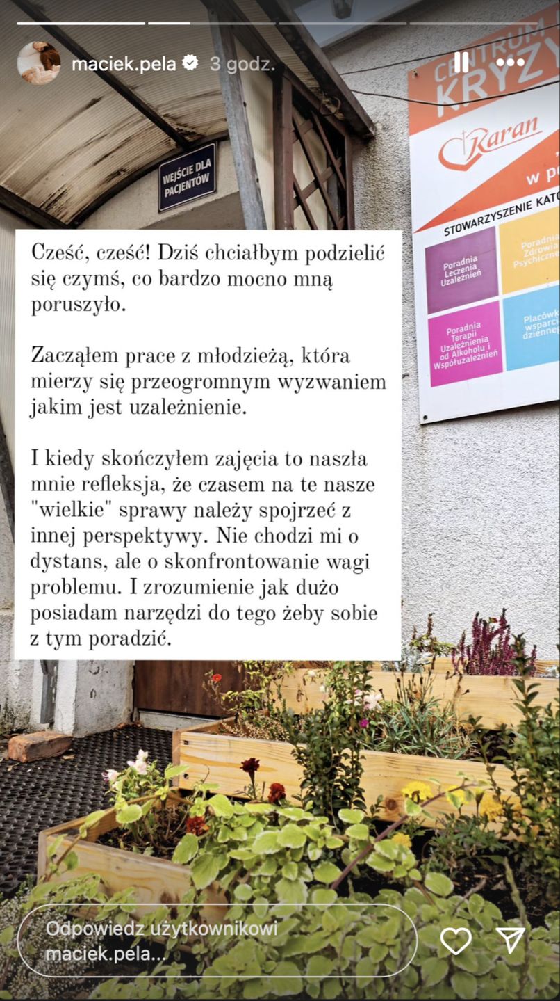 Maciej Pela podzielił się szczerym wyznaniem z fanami