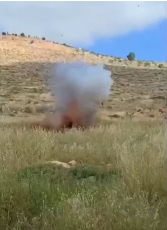 Palestinian flag explodes when Israeli man tries to remove it