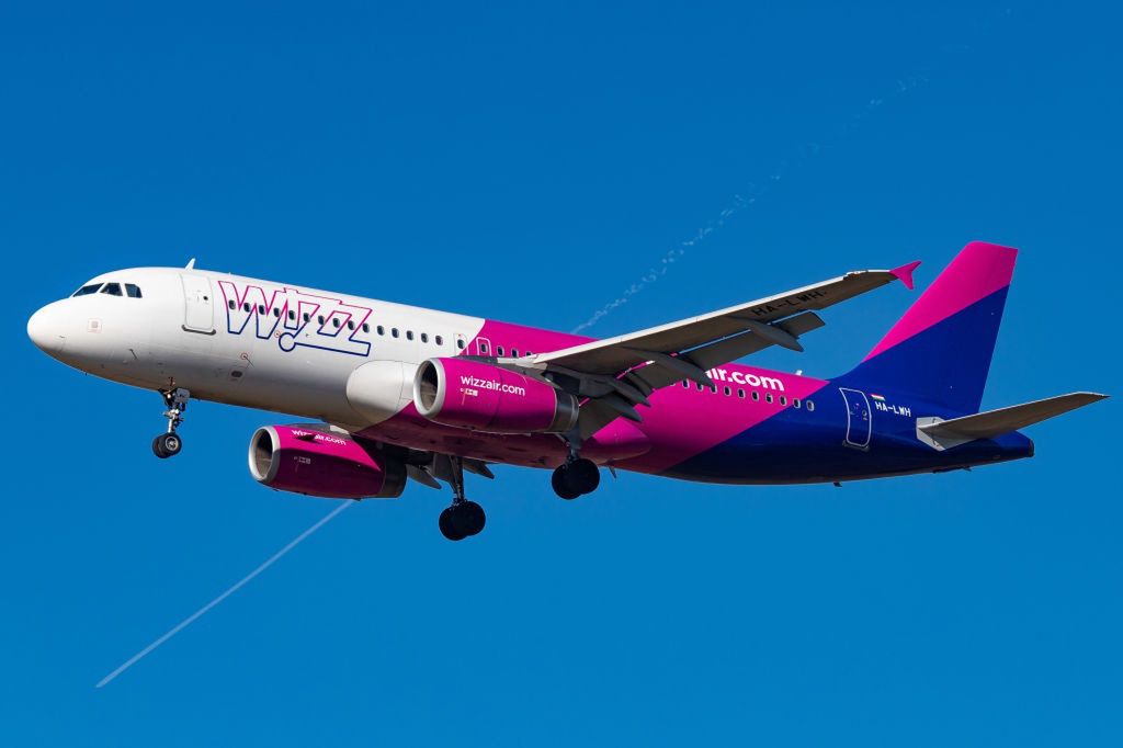 Samolot należący do linii Wizz Air