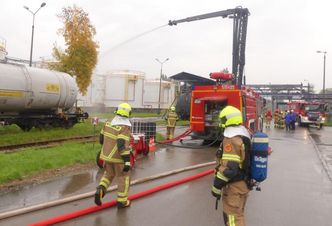 Pożar w zakładach chemicznych Synthos. Kłęby dymu nad Oświęcimiem