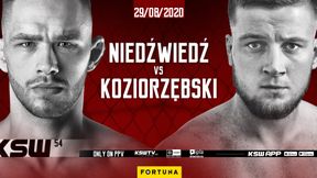 MMA. KSW 54. Pojedynek debiutantów. Adam Niedźwiedź zmierzy się z Kacprem Koziorzębskim