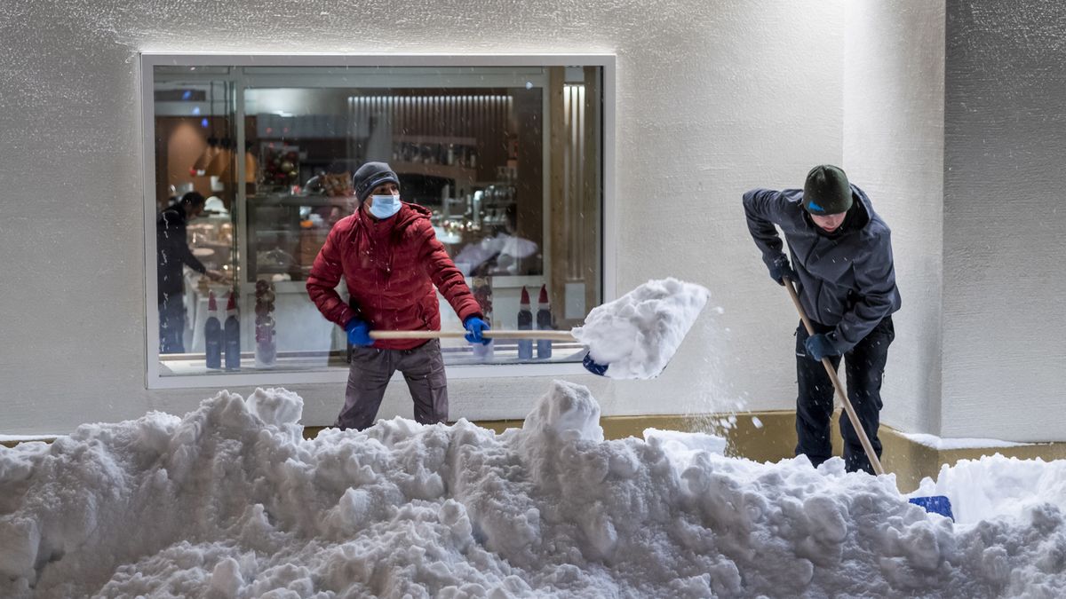 Intensywne opady śniegu nawiedziły Sankt Moritz