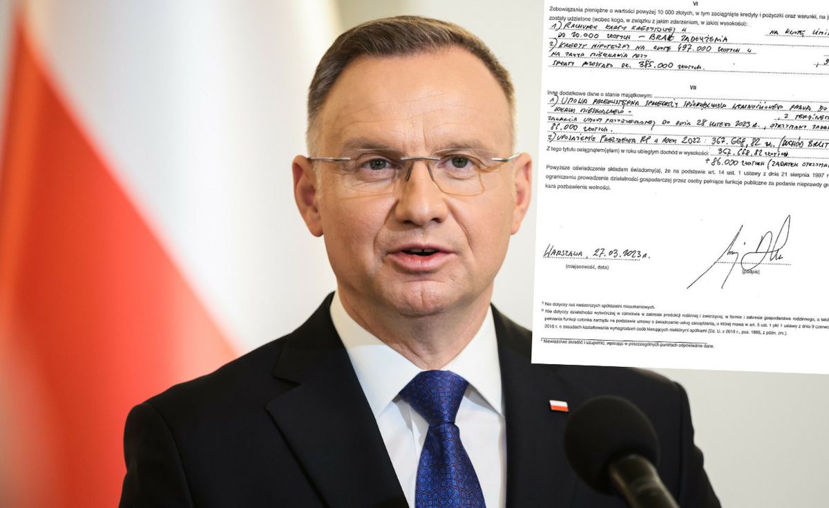 Oświadczenie majątkowe prezydenta Polski za 2022 rok. Większa pensja i oszczędności