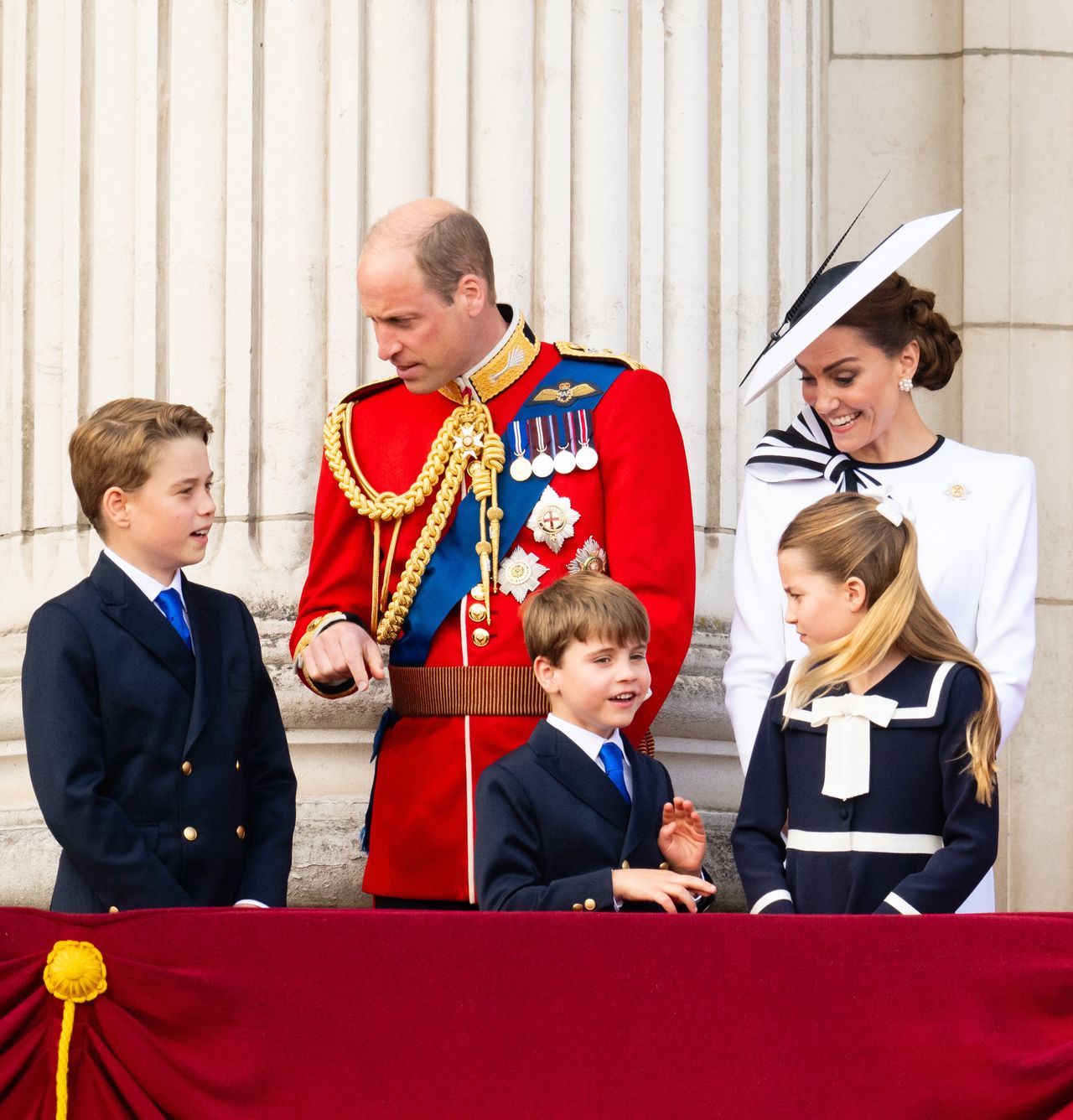 Prince George, Prince William, Prince Louis, Princess Charlotte, Duchess Kate