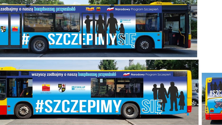 autobus szczepimy szczepionka