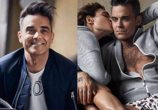 Owłosiona klata Robbiego Williamsa reklamuje bluzy