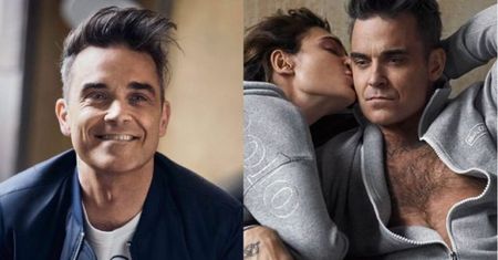 Owłosiona klata Robbiego Williamsa reklamuje bluzy