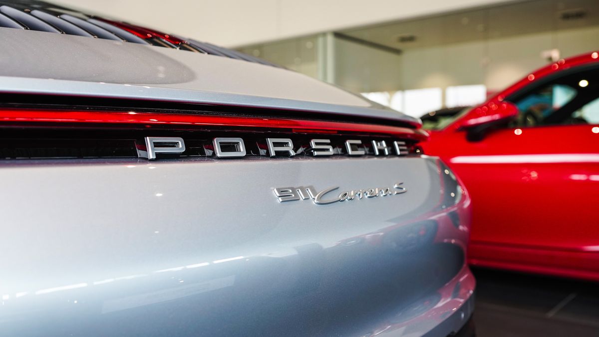 A Porsche 911 luxury automobile in the Porsche SE showroom in Dortmund, Germany, on Thursday, March 18, 2021. Porsche report earnings on March 19. Photographer: Wolfram Schroll/Bloomberg via Getty Images
