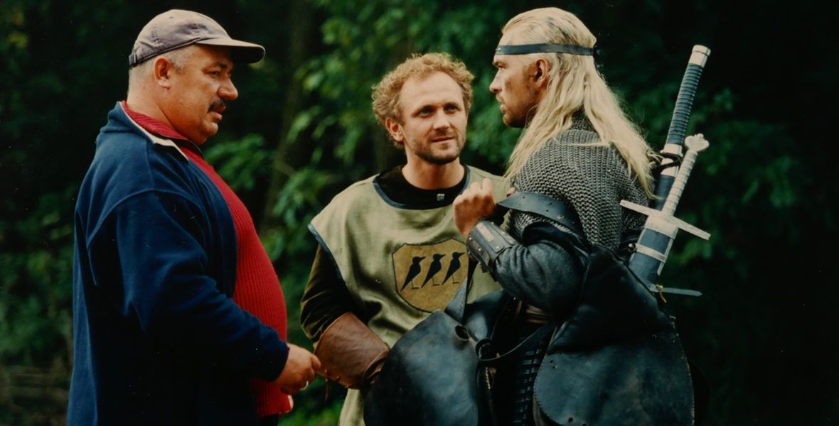 Marek Brodzki, Andrzej Chyra i Michał Żebrowski na planie "Wiedźmina".