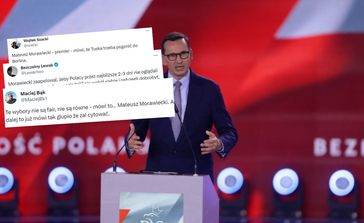 Morawiecki na konwencji PiS. "Śmieszne i żenujące"