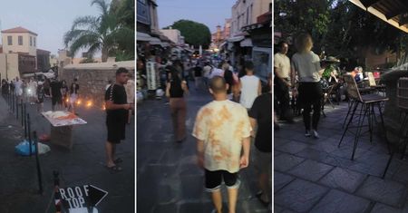 Rodos w ogniu. "Mimo braku prądu knajpki i bary normalnie działają"
