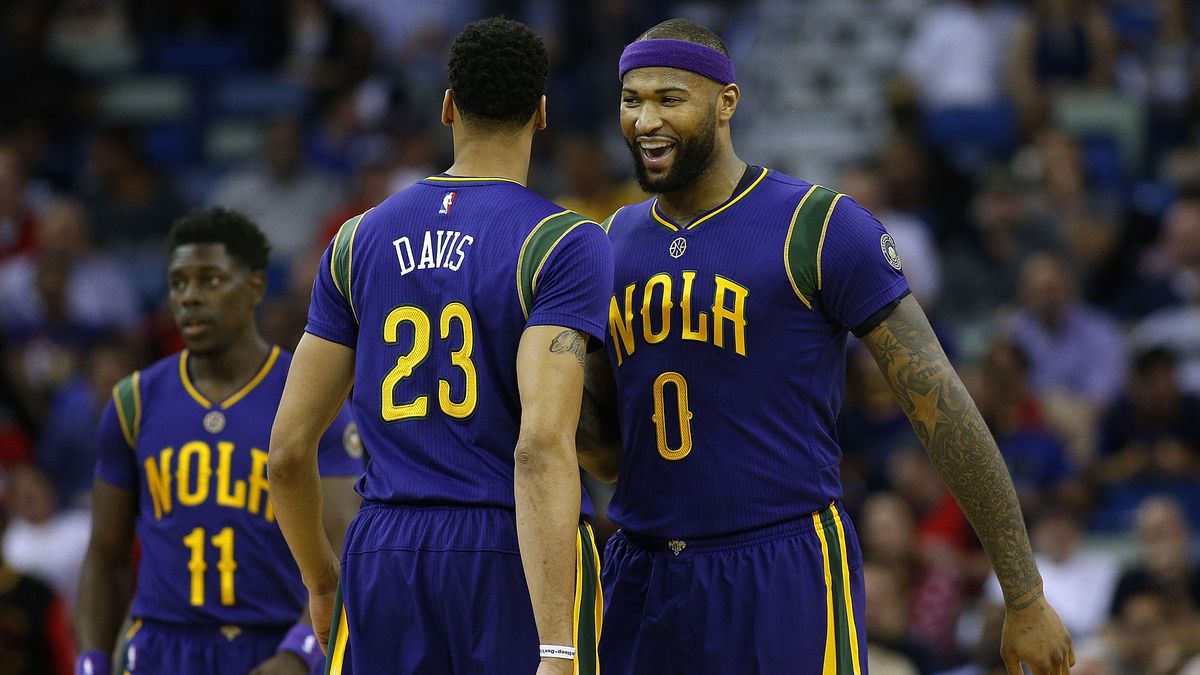 Anthony Davis i DeMarcus Cousins w barwach Pelicans