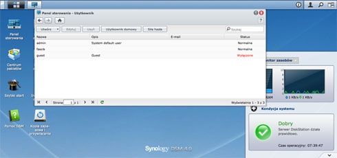 Synology DS212J - konfuguracja