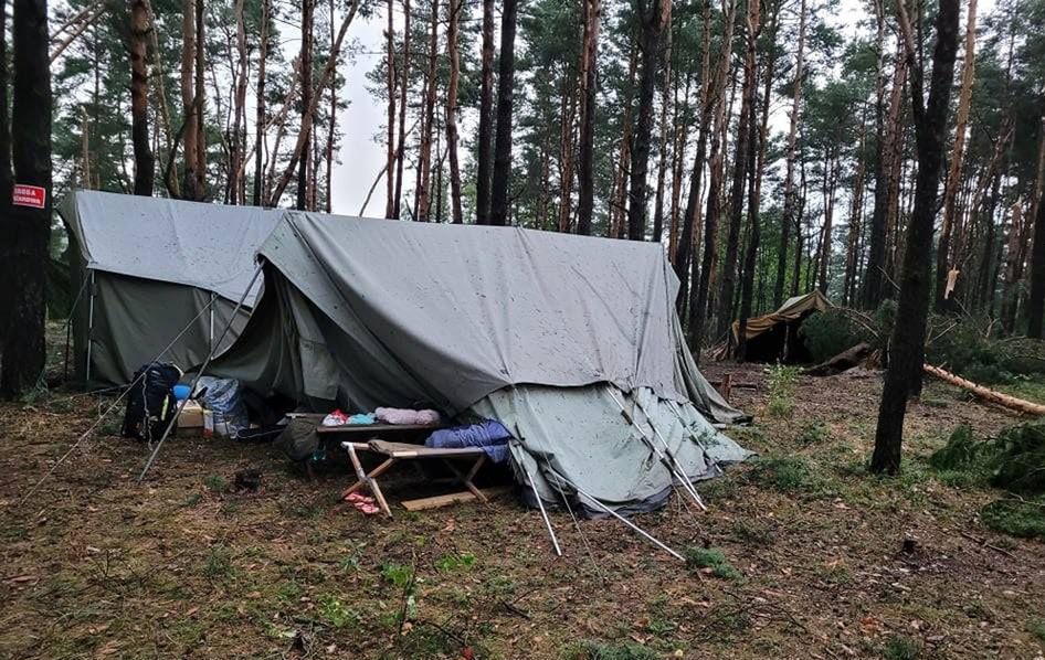 Burza w Kostkowicach. Ewakuacja obozu harcerskiego