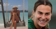 Uradowana Aryna Sabalenka pozdrawia z plaży, pozując w bikini. Tak świętuje zakończenie wyczerpującego sezonu (FOTO)