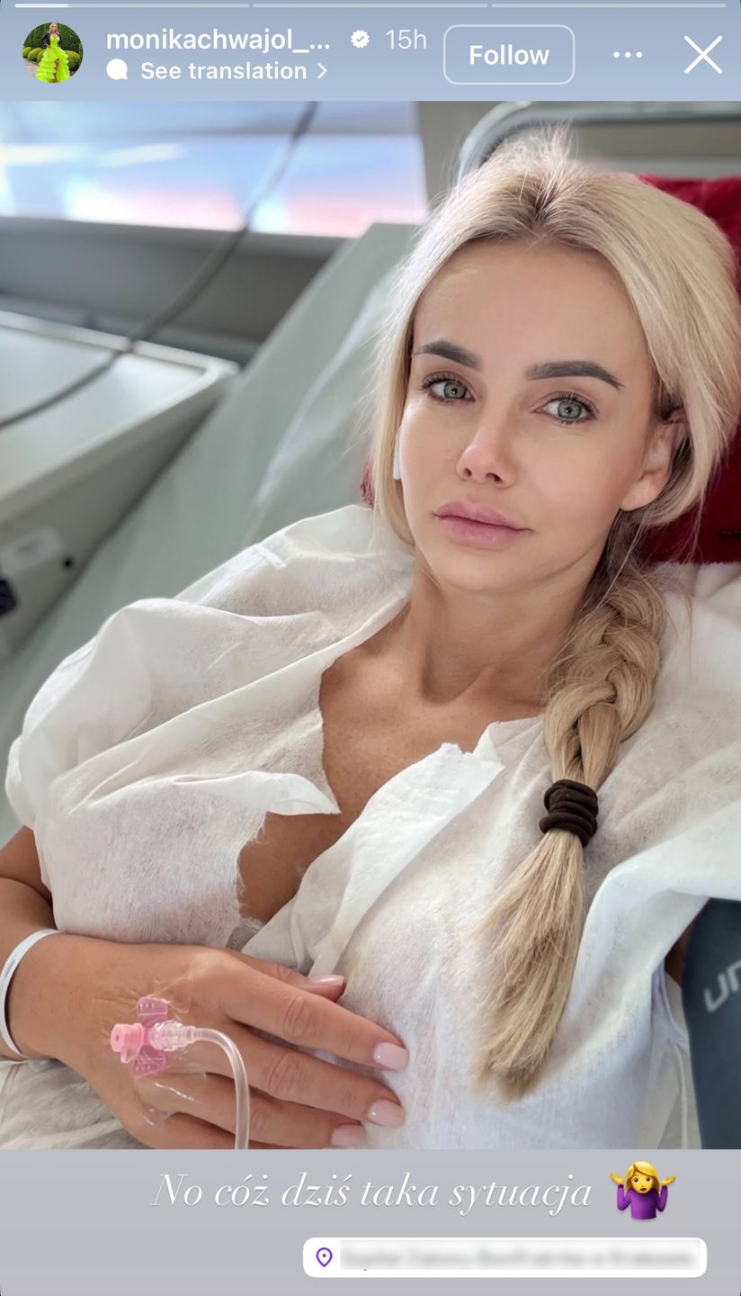 Monika Chwajoł trafiła do szpitala
