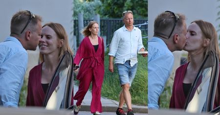 TYLKO NA PUDELKU. Maciej Stuhr zabrał żonę na randkę. W międzyczasie przerwa na CAŁUSKI. Słodziaki? (ZDJĘCIA)