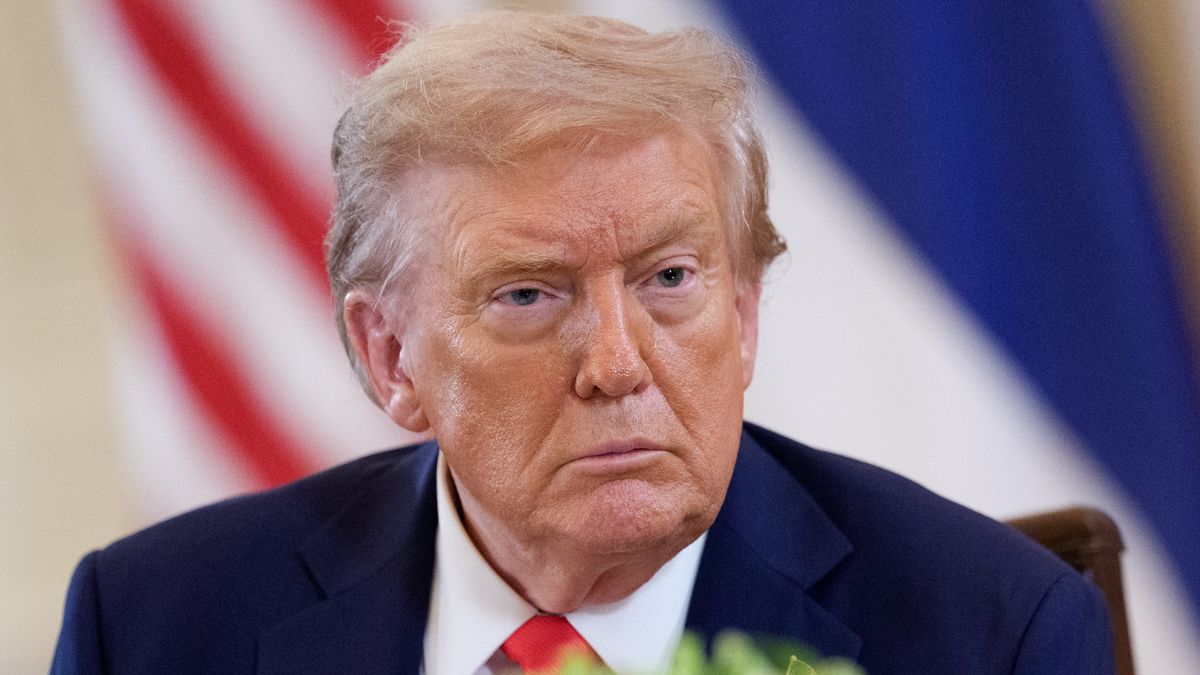 US Allies Set To Plead With Trump To Stand Behind Ukraine
US President Donald Trump during a multilateral meeting with European leaders in the East Room of the White House in Washington, DC, US, on Monday, Aug. 18, 2025. Trump and Ukrainian leader Volodymyr Zelenskiy expressed optimism their summit with European leaders could result in trilateral talks with Vladimir Putin over ending the Russian leader's war in Ukraine. Photographer: Aaron Schwartz/CNP/Bloomberg via Getty Images
Bloomberg
emea, international relations, 2025uspolitics, north american, european, u.s. government, us, united states of america, americas, government news, u.s.a., american, eastern european countries, foreign relations, ukrainian, the white house