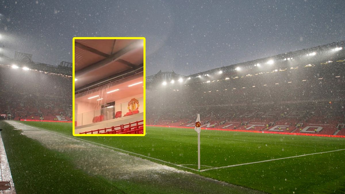 Zdjęcie okładkowe artykułu: PAP/EPA / PETER POWELL / X / CameronFozzi / Na zdjęciu: deszcz na stadionie Manchesteru United