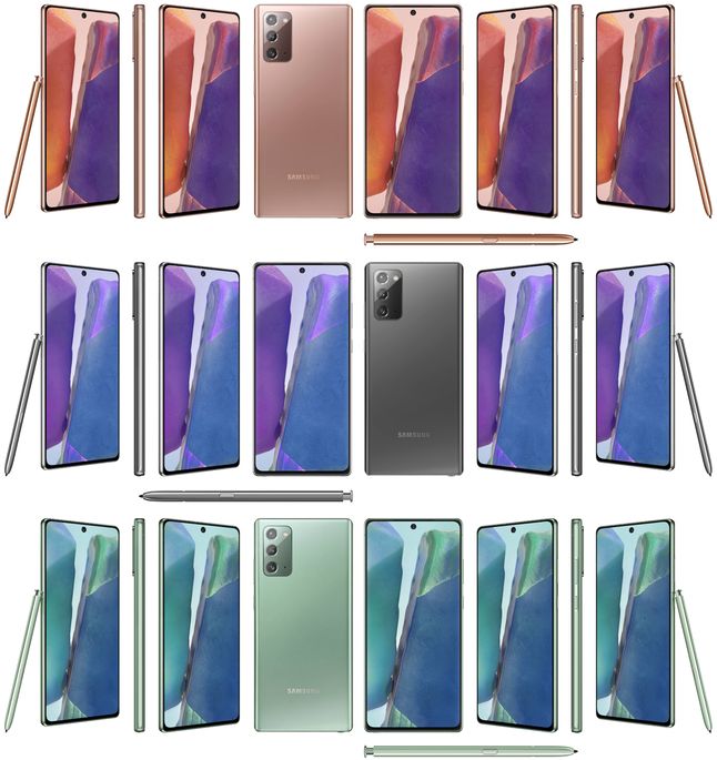 Samsung Galaxy Note 20 ma być dostępny w przynajmniej trzech kolorach