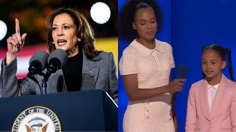 Kamala Harris gains star power with niece-led rally chant