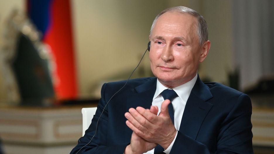 MOSCOW, RUSSIA - JUNE 14, 2021: Russia's President Vladimir Putin gives an interview to NBC News at the Moscow Kremlin. Maxim Blinov/Russian Presidential Press and Information Office/TASS (Photo by Maxim Blinov\TASS via Getty Images)