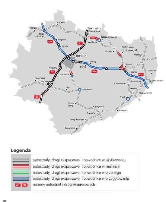 W tych miejscach prowadzane są roboty drogowe, które mogą utrudniać podróż autem 