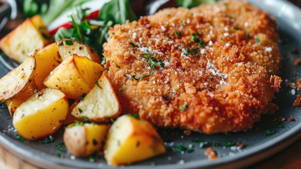 Schabowe obtaczam w wiórkach kokosowych