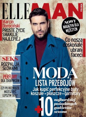 Dorociński na okładce nowego magazynu "Elle Man"