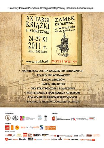 XX Targi Książki Historycznej (24-27 listopada) - dziesiątki dyskusji, spotkań z autorami, promocji i premier