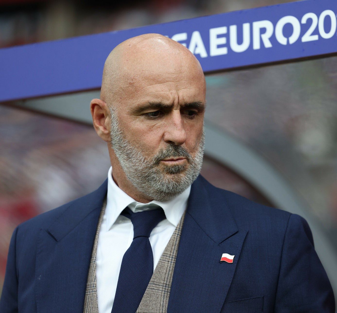 Michał Probierz na meczu Polska-Austria