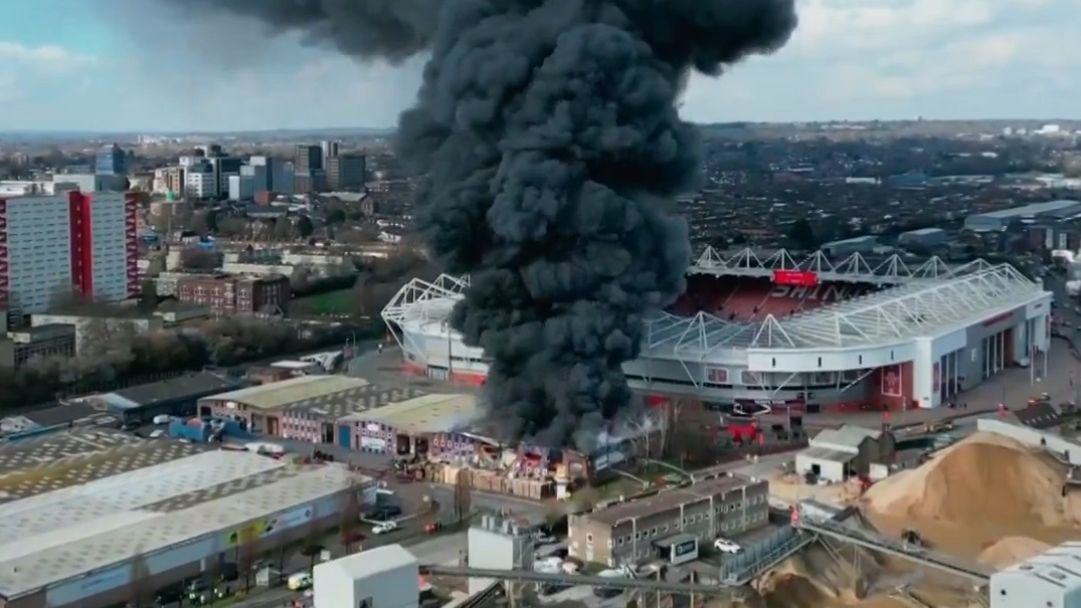 pożar nieopodal stadionu Southampton FC 