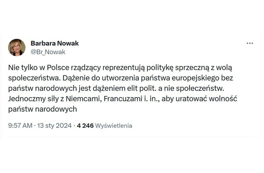 Barbara Nowak o zjednoczeniu z Niemcami