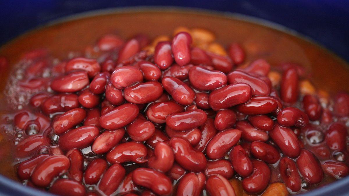 Czerwona fasola nerkowata o niskiej zawartości sodu w puszce (produkt i płyn)