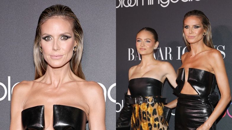 Heidi Klum z córką na ściance 