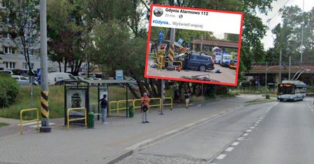 Auto wjechało w przystanek autobusowy. Są ranni