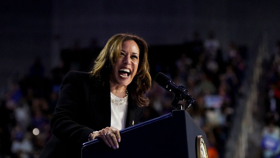 US Vice President Kamala Harris during a campaign event at Bojangles Arena in Charlotte, North Carolina, US, on Thursday, Sept. 12, 2024. Harris is looking to harness the momentum from her strong showing in Tuesday's presidential debate with a tour of key swing states, even as her Republican opponent, Donald Trump, is about to embark on a trip to the West, where he'll be pressed to show donors and supporters a plan to regain his footing. Photographer: Allison Joyce/Bloomberg via Getty Images
