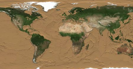 Świat bez oceanów. Mapa pokazuje, jak mógłby wyglądać