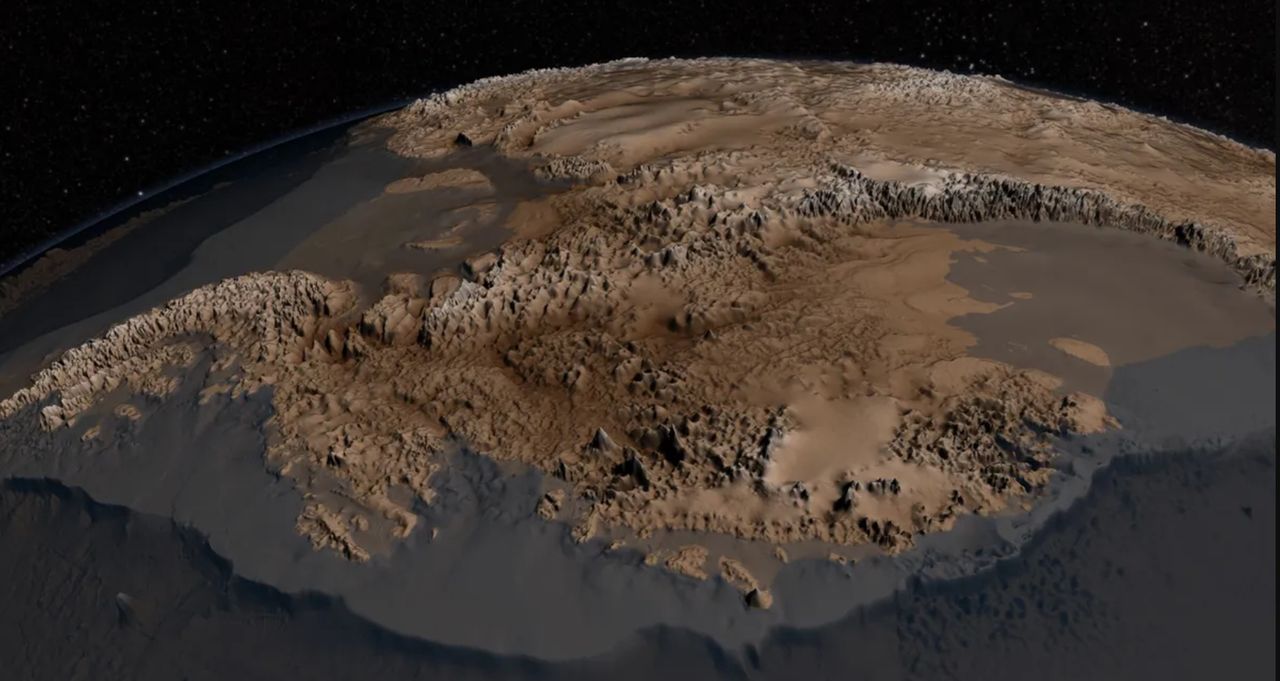 Naukowcy stworzyli mapę pokazującą Antarktydę bez lodu