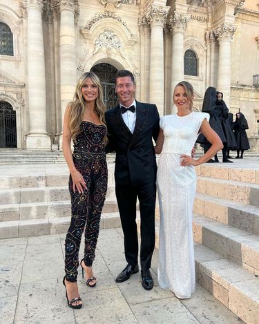 Ania i Robert Lewandowscy, Heidi Klum na pokazie D&G