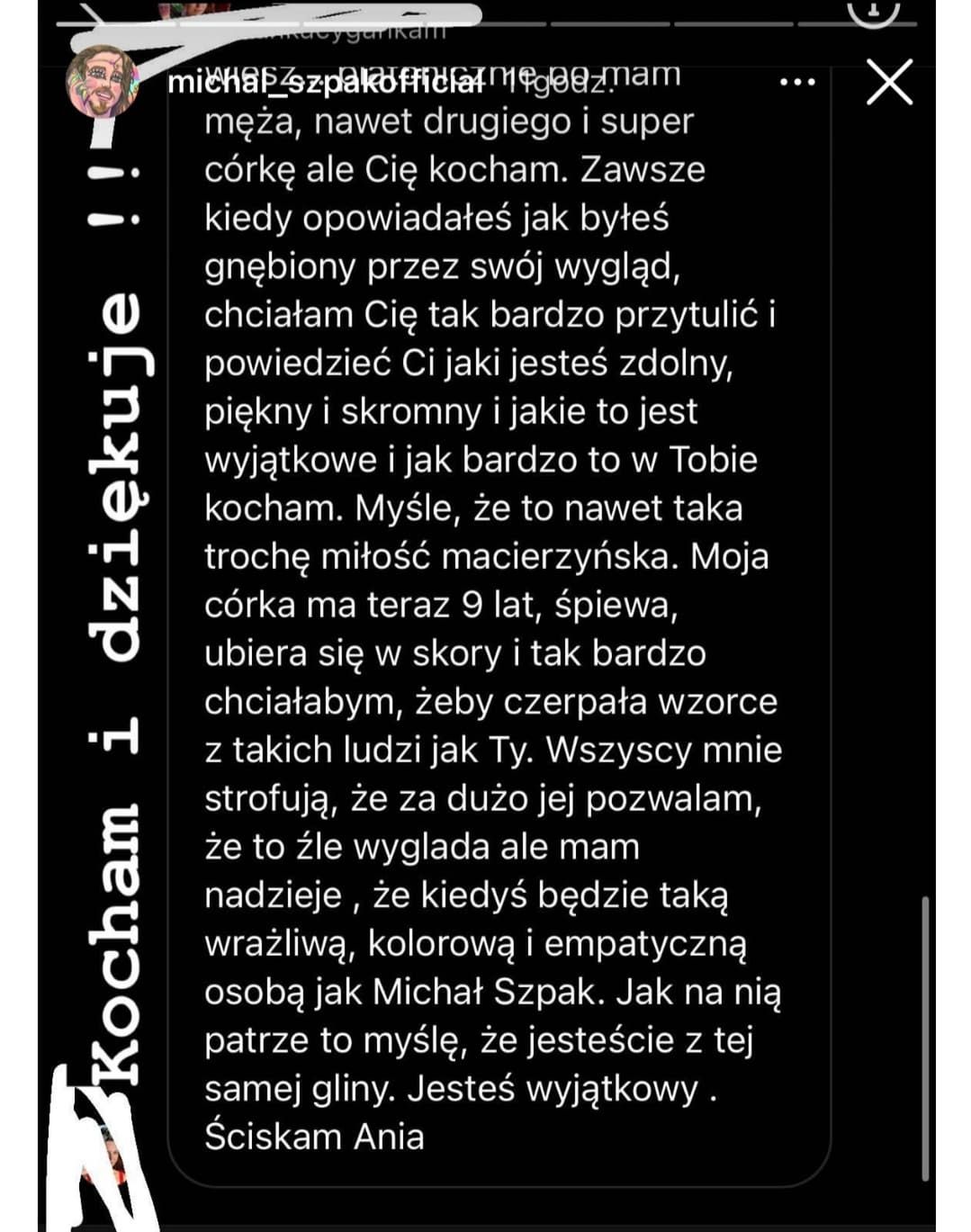 Michał Szpak podzielił się wiadomością od zakochanej w nim kobiety