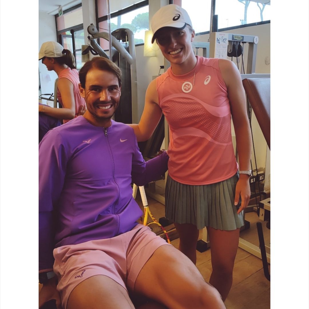 Iga Świątek i Rafael Nadal