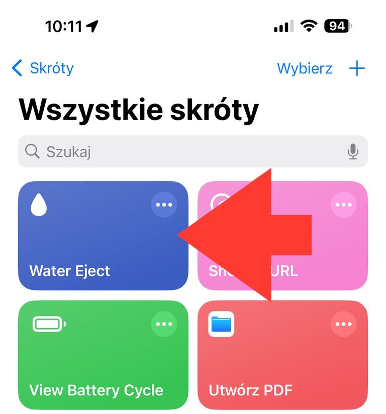 skrót iPhone