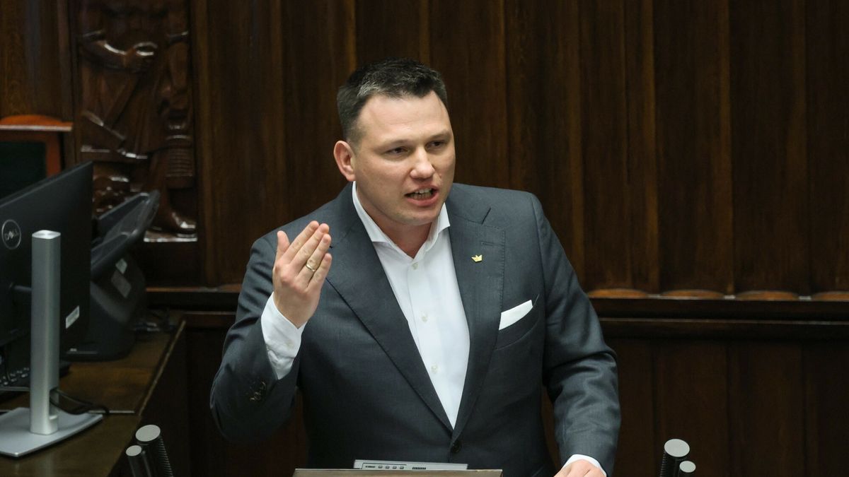 46. posiedzenie Sejmu X kadencji - dzie? 3
Fot. Wojciech Olkusnik/East News, Warszawa, 05.12.2025. 46. posiedzenie Sejmu X kadencji - dzien trzeci. Poslowie zajmuja sie m.in. prezydenckim wetem do ustawy o rynku kryptoaktywow.
N/z: posel Konfederacji Slawomir Mentzen
Wojciech Olkusnik