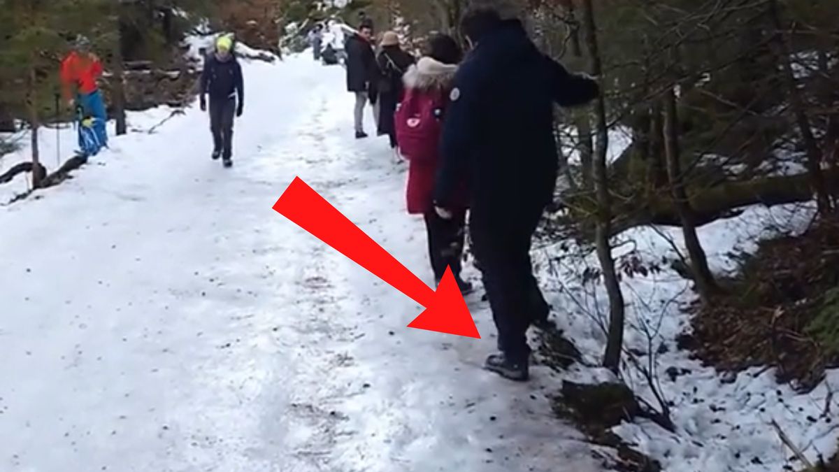 Zobaczył turystów bez raczków. Od razu zareagował.