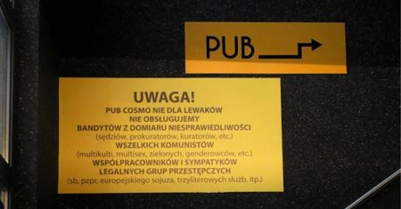 Ta kartka naprawdę wisiała w restauracji. Właściciel skazany
