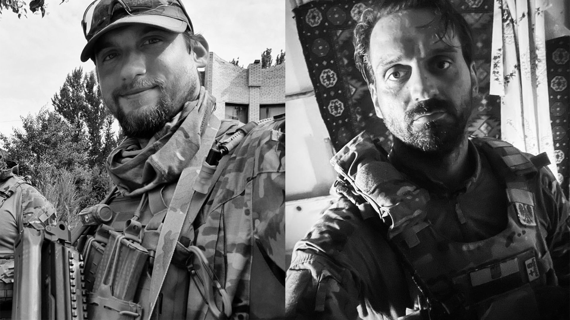 Daniel (z lewej) i Tomasz walczyli w Ukrainie jako ochotnicy. 