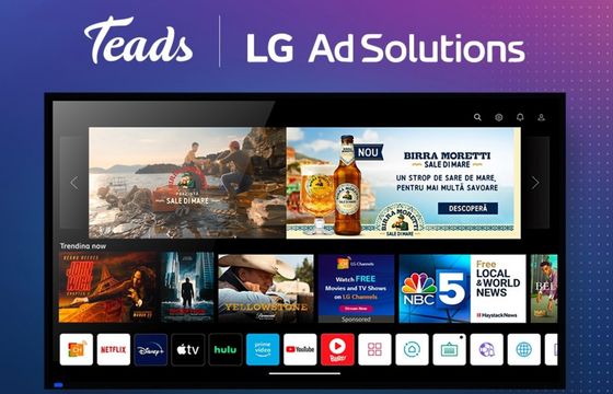 Teads z reklamami na telewizorach LG także w Polsce