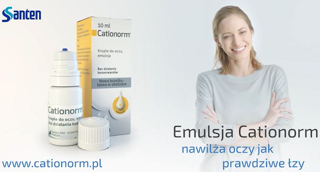 Cationorm w reklamach „nawilża oczy jak prawdziwe łzy” (wideo)