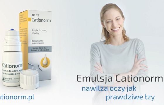 Cationorm w reklamach „nawilża oczy jak prawdziwe łzy” (wideo)